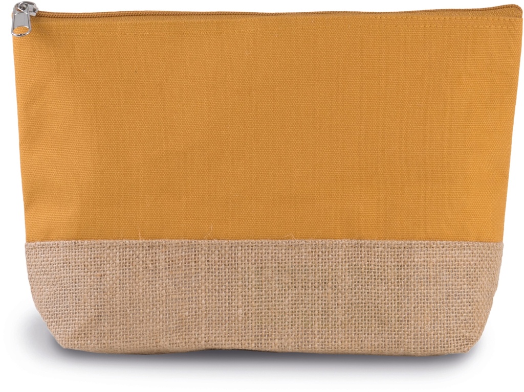 Pochette en toiles de coton et jute (KI0276)
