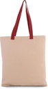 Sac shopping plat en toile avec poignées contrastées (KI0277)