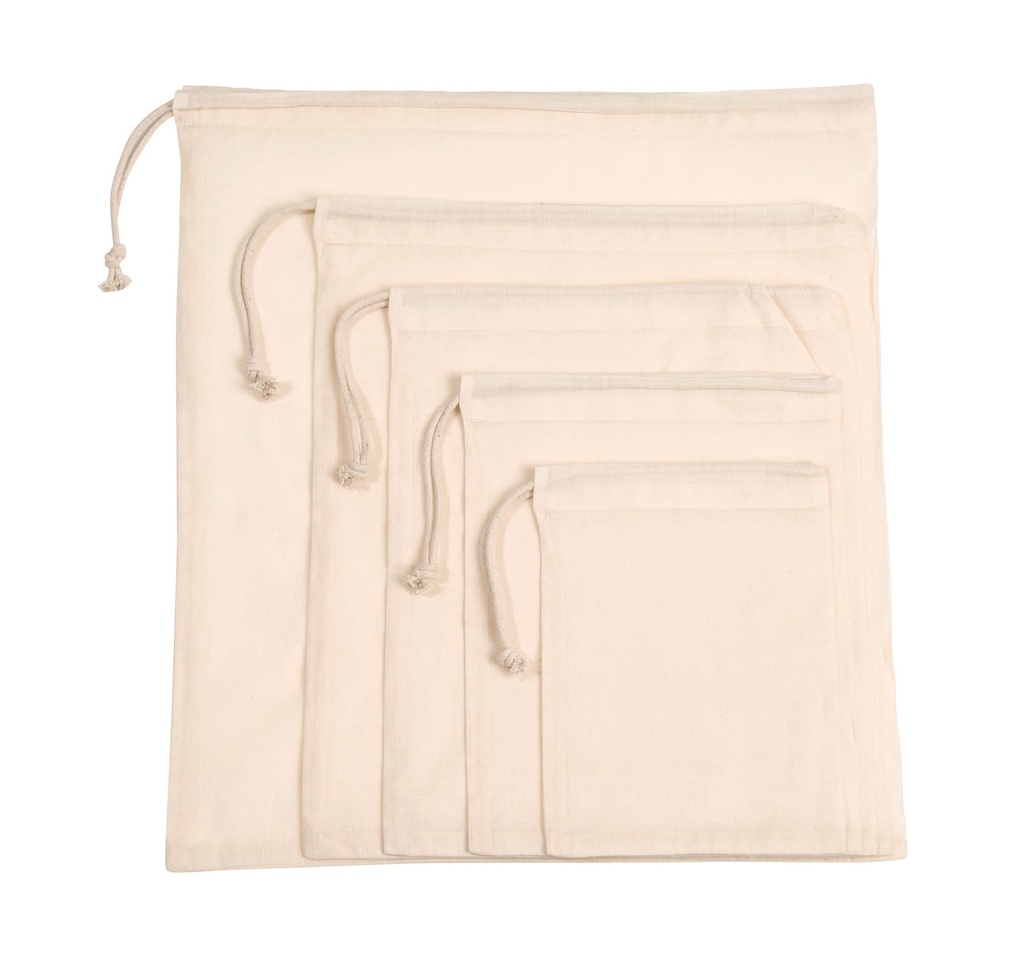 Sac à cordon coulissant en coton biologique (KI0729)