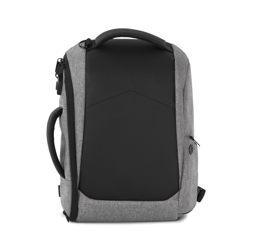 [KI0890-Graphite grey heather / black-One size] Sac à dos antivol pour tablette 13" (KI0890)