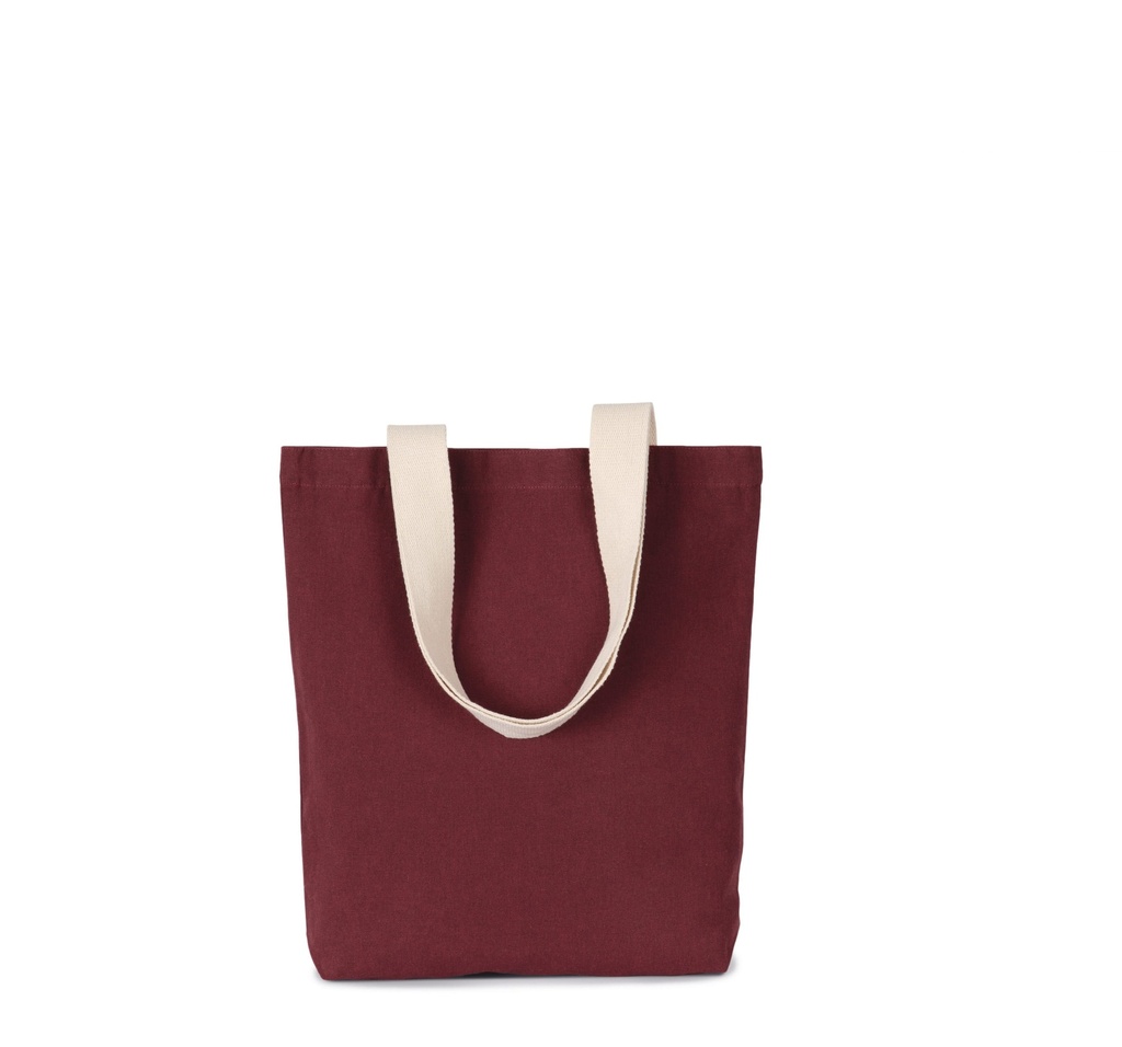 [KI5202-Black night / hemp-One size] Sac shopping recyclé à fond plat (KI5202) (Black night / hemp)