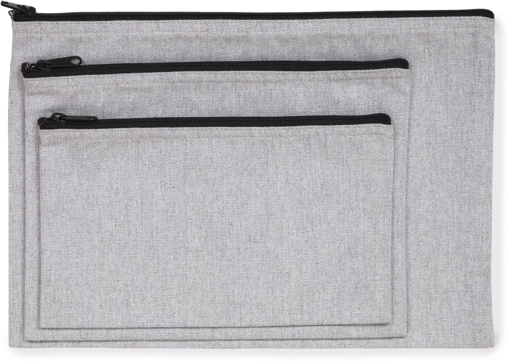 [KI5701-Ecume / hemp-S] Pochette zippée recyclée (KI5701) (Ecume / hemp, S)