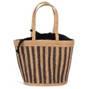 Sac panier rayé en jonc de mer (KINS135)