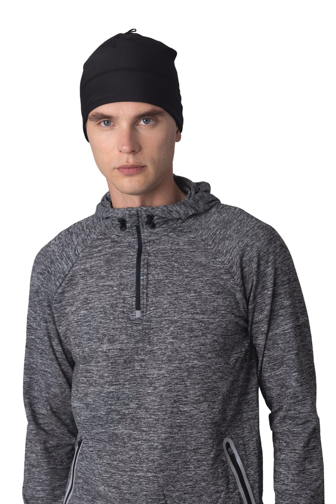 [KP127-Black-One size] Bonnet de sport respirant (KP127)