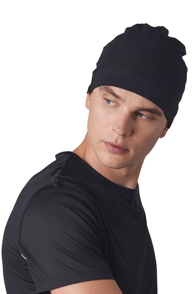 [KP535-Black-One size] Bonnet sport ajusté (KP535) (Black)