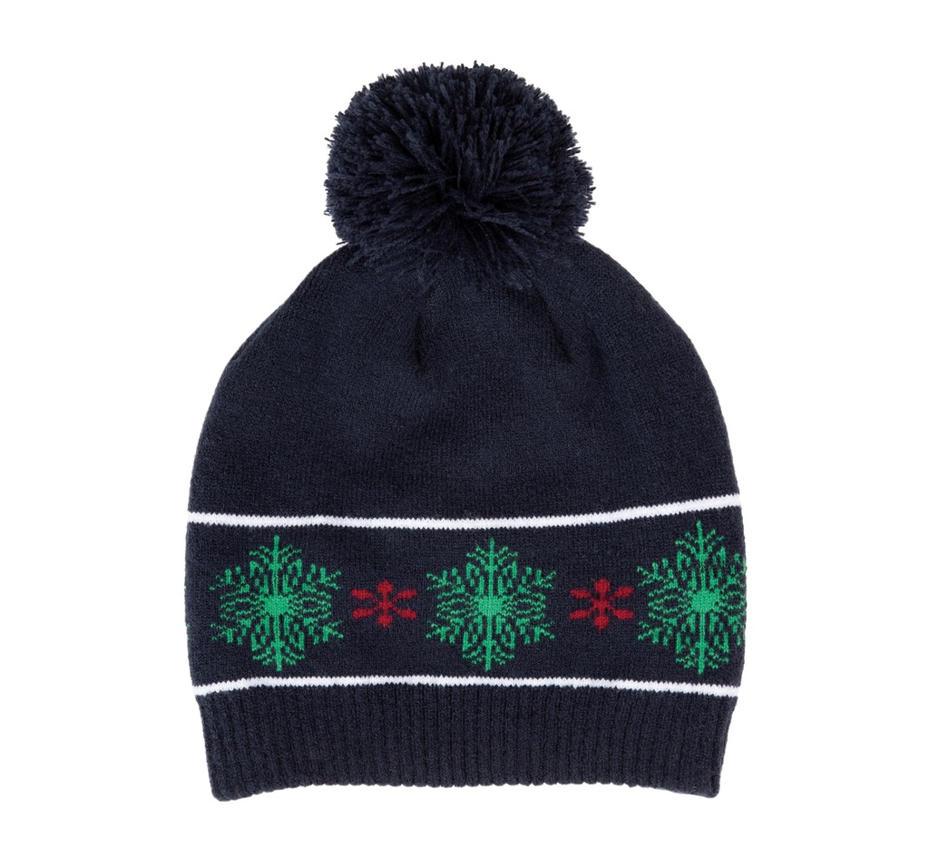 [KP558-Off white-One size] Bonnet motifs de Noël (KP558) (Off white)