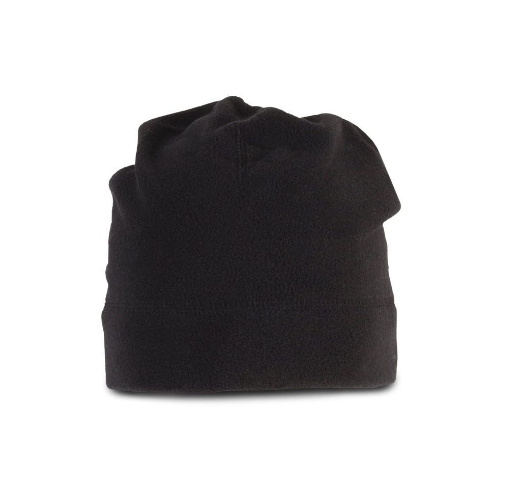 [KP883-Black-55 cm] Bonnet recyclé micropolaire (KP883) (Black, 55 cm)