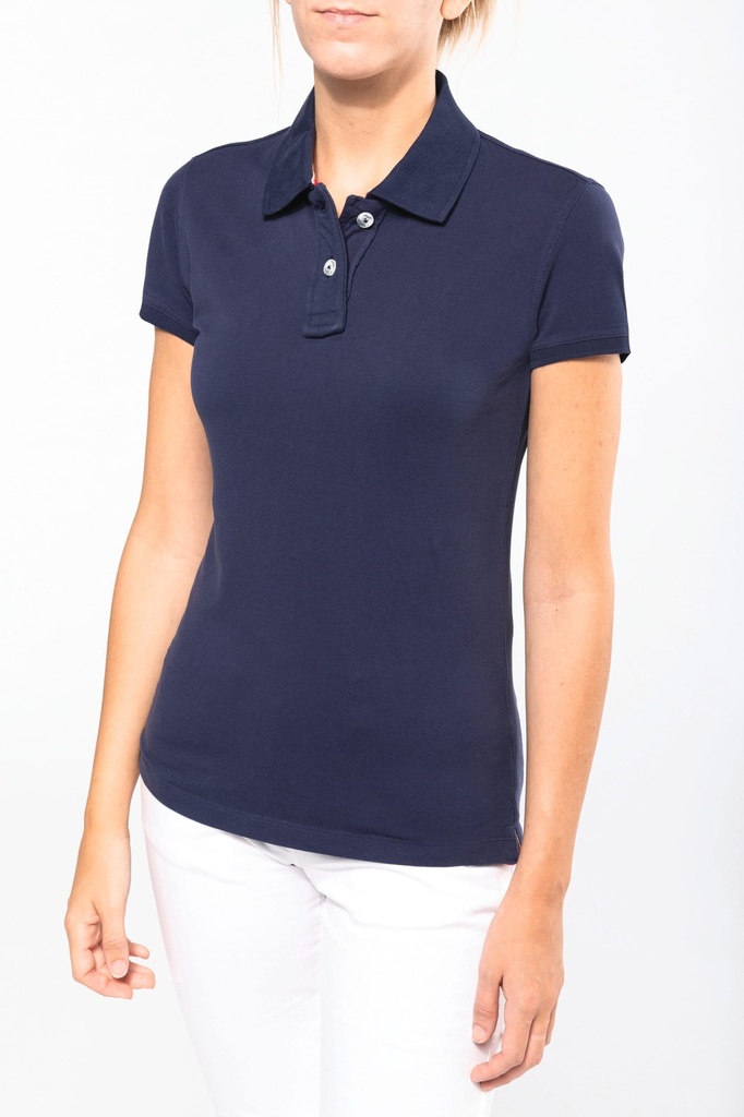 [KV2201-Vintage red-S] Polo manches courtes femme (KV2201) (Vintage red, S)
