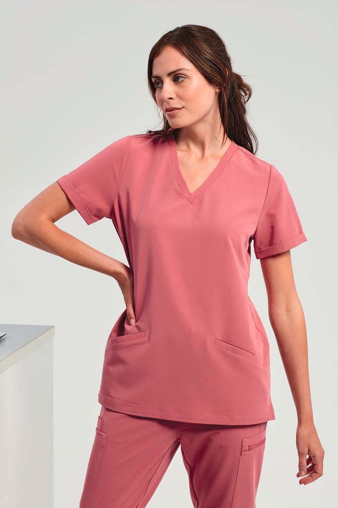 [NN310-Black-S] Tunique stretch manches courtes femme (NN310) (Black, S)