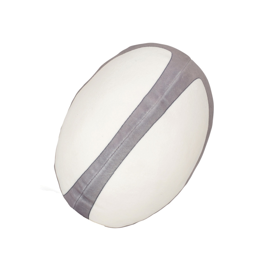 [MM584-White/grey-One size] Ballon de rugby zippé (MM584)