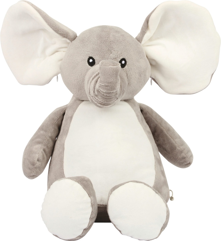 [MM558-Grey-One size] Peluche zippée Éléphant (MM558)