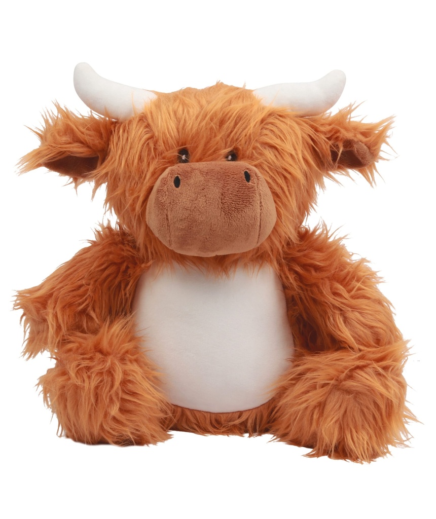 [MM565-Brown-One size] Peluche zippée vache (MM565)