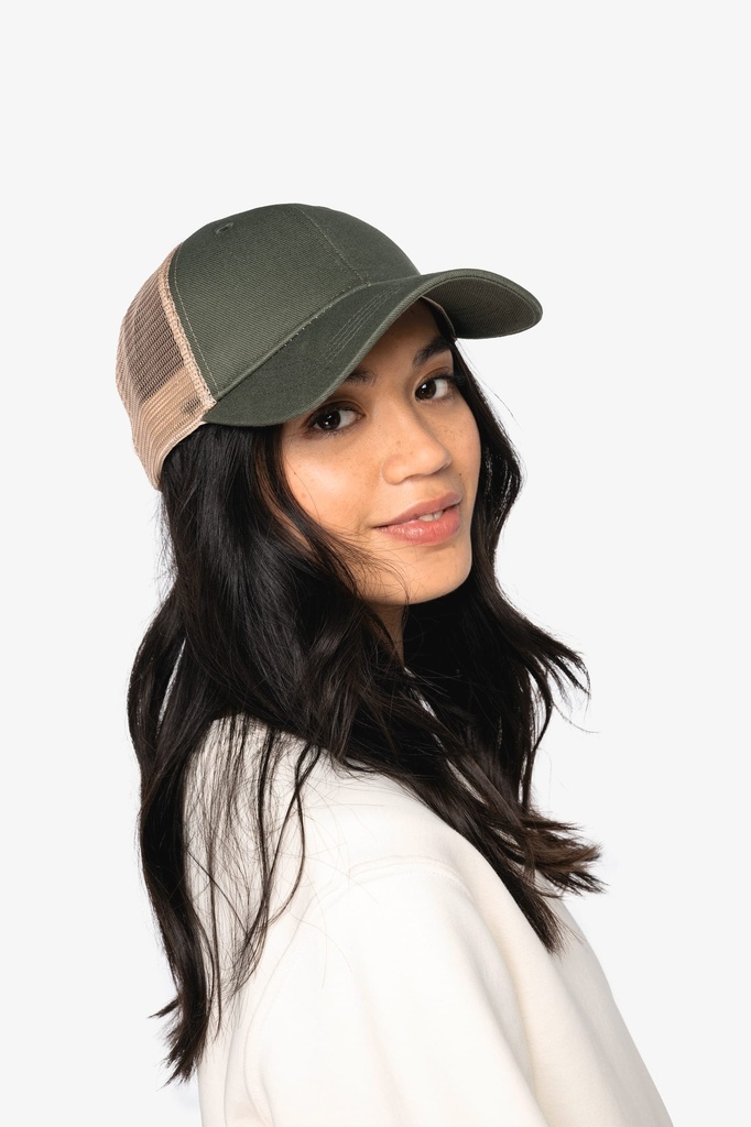 Casquette trucker écoresponsable 6 panneaux unisexe (NS036)