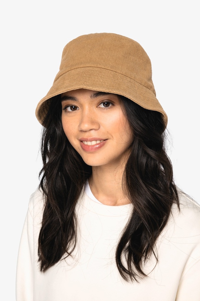 [NS019-Black-S/m] Bob écoresponsable en velours côtelé unisexe (NS019) (Black, S/m)