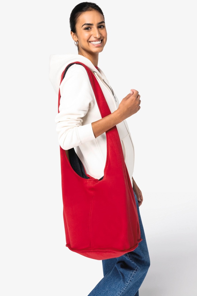 [NS107-Black-One size] Sac bandoulière en molleton (NS107) (Black)