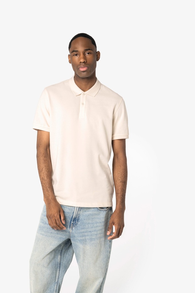 [NS207-Black-S] Polo écoresponsable maille piquée homme (NS207) (Black, S)