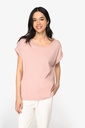 T-shirt écoresponsable manches à revers femme (NS309)