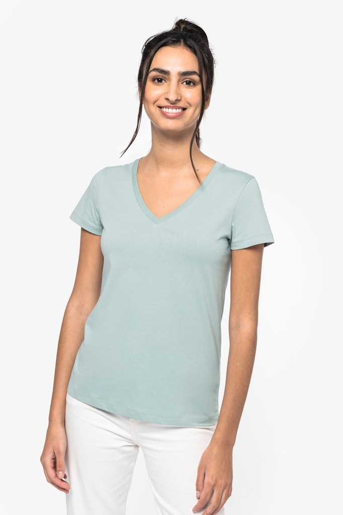 T-shirt écoresponsable col V femme (NS334)