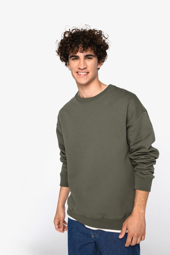 Sweat-shirt écoresponsable à col rond oversize unisexe (NS440)