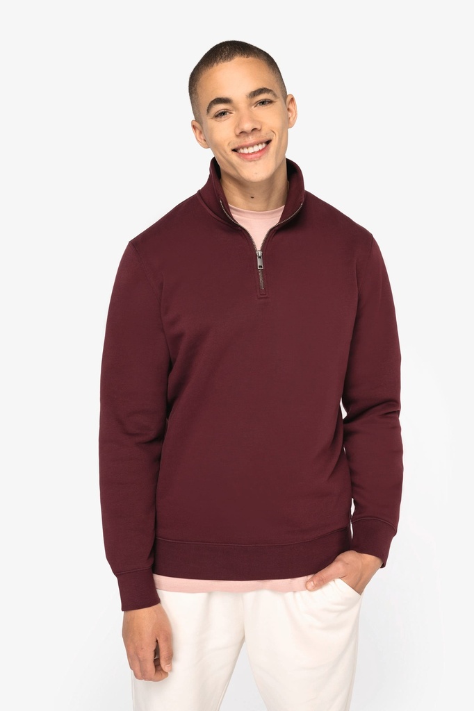 Sweat-shirt écoresponsable à col montant zippé homme (NS428)