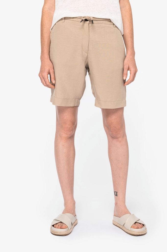 Bermuda en lyocell et lin femme (NS721)