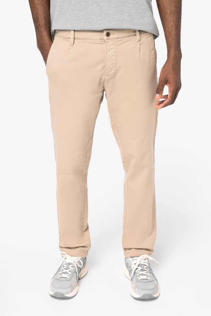 [NS705-Washed navy blue-S] Chino French Terry homme (NS705) (Washed navy blue, S)