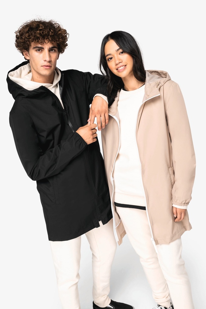 [NS615-Black-S] Veste écoresponsable imperméable unisexe (NS615) (Black, S)
