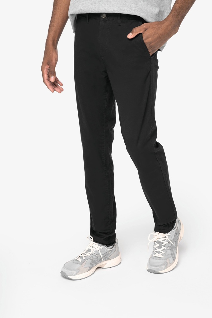 [NS736-Black-36 fr] Pantalon chino écoresponsable homme (NS736) (Black, 36 fr)