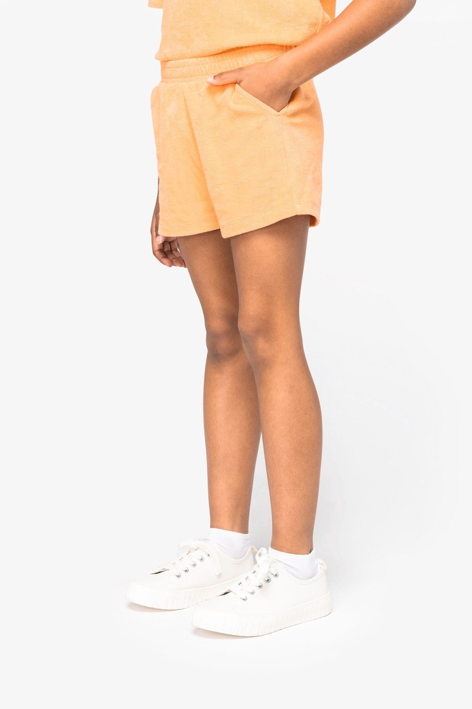 [NS719-Apricot-4/6 ans] Short écoresponsable en éponge fille (NS719) (Apricot, 4/6 ans)