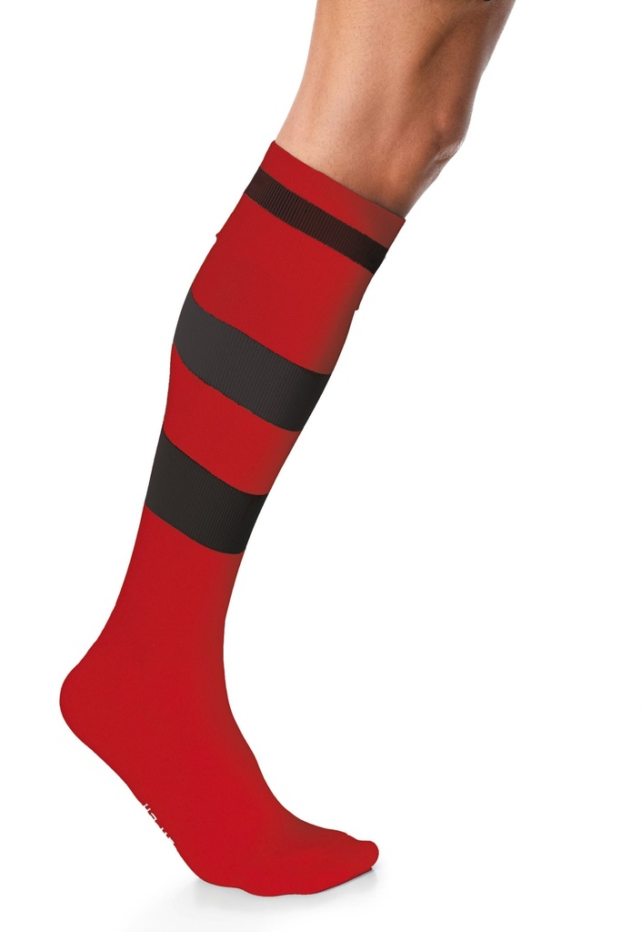 [PA021-Black / white-39/42 eu] Chaussettes de sport cerclées unisexe (PA021) (Black / white, 39/42 eu)