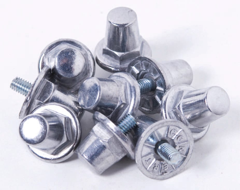 [PA063-Silver-13 mm] Pack de 100 crampons alu hexagonaux (PA063) (13 mm)