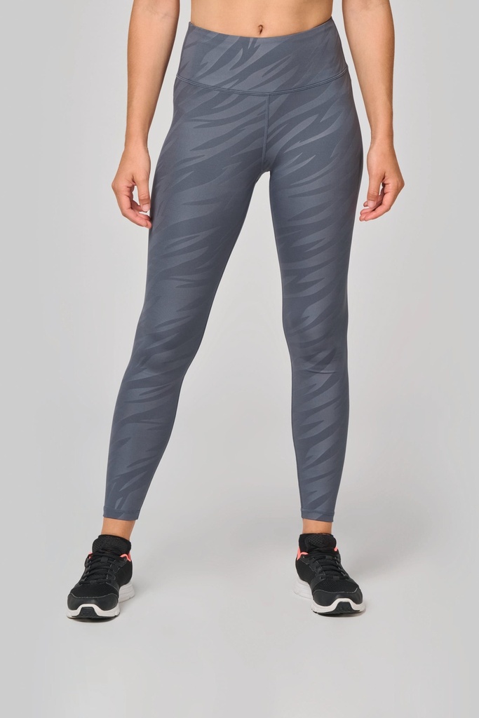 [PA1015-Black leopard-S] Legging écoresponsable femme (PA1015) (Black leopard, S)
