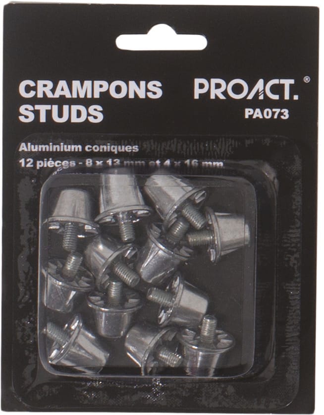 [PA073-Silver-8x13mm+4x16mm] Boîte de 12 crampons alu coniques (PA073)