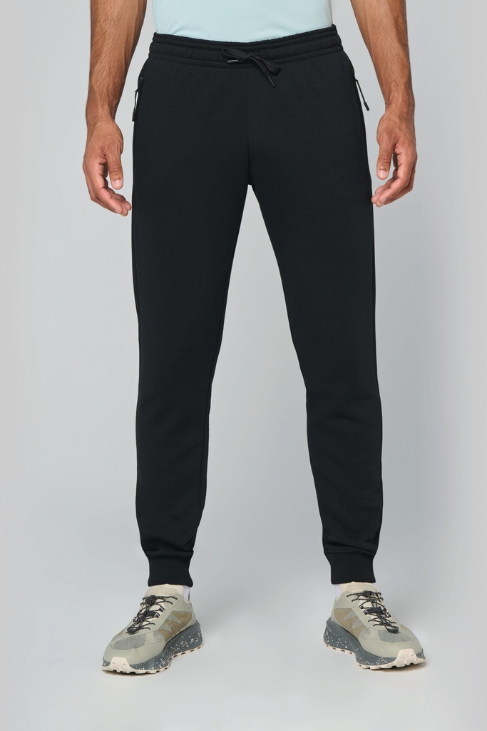 [PA1012-Black-S] Pantalon de jogging à poches multisports unisexe (PA1012) (Black, S)