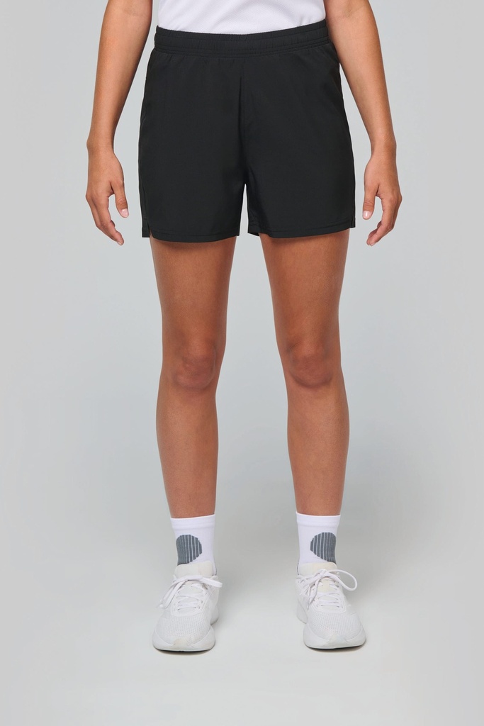 [PA1034-Black-S] Short running femme (PA1034) (Black, S)