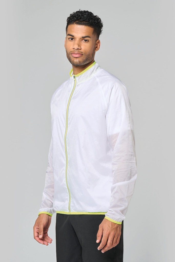 [PA232-Transparent white-S] Blouson sport ultra léger unisexe (PA232) (S)