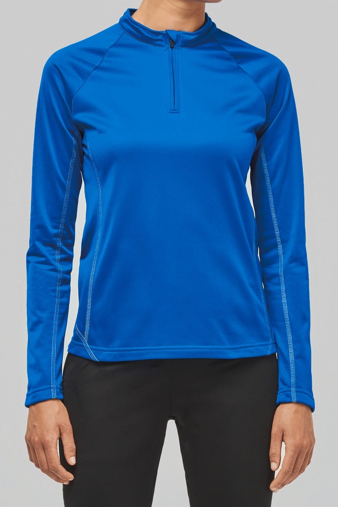 Haut de sport manches longues ¼ zip femme (PA336)