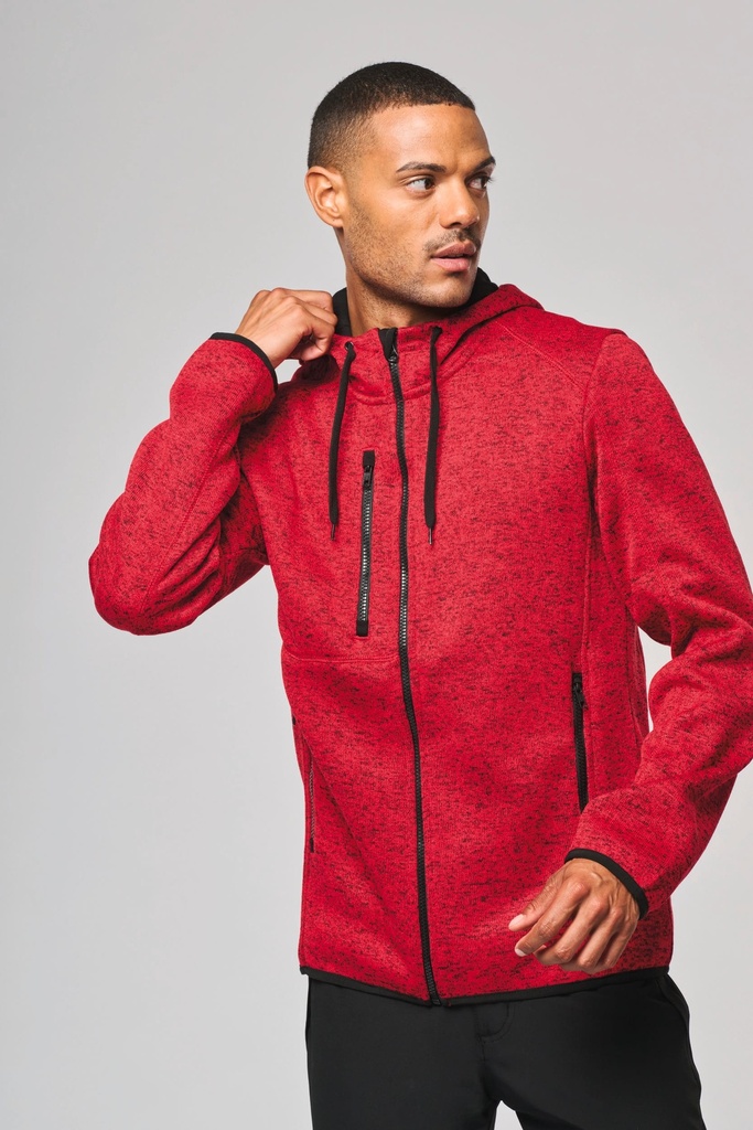 Veste à capuche chinée homme (PA365)
