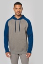 Sweat-shirt à capuche bicolore unisexe (PA369)