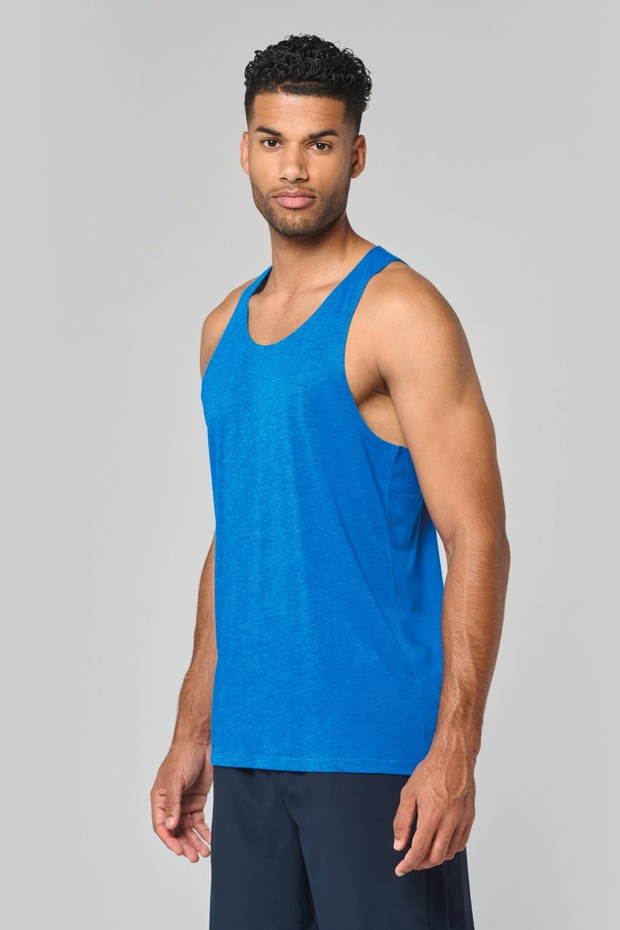 [PA446-Black-S] Débardeur triblend homme (PA446) (Black, S)