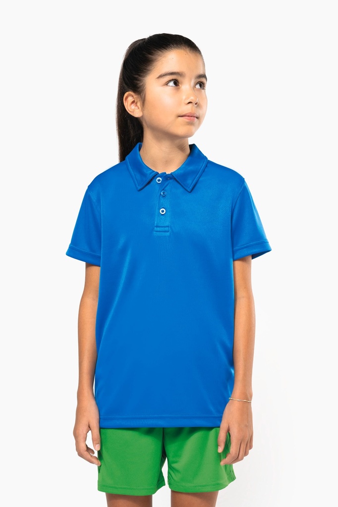 [PA484-White-12/14 ans] Polo sport manches courtes enfant (PA484) (12/14 ans)