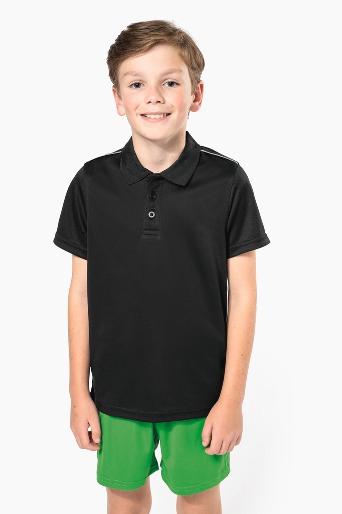[PA488-Black-4/6 ans] Polo manches courtes enfant (PA488) (Black, 4/6 ans)