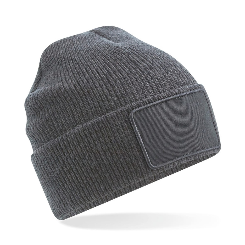 [B540-Black-One size] Bonnet Thinsulate™ avec patch amovible (B540) (Black)