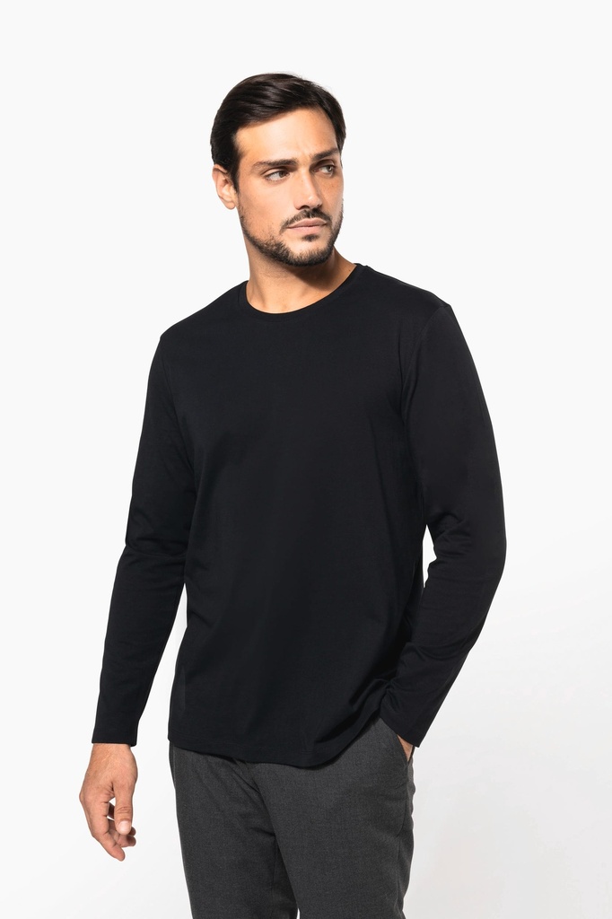 T-shirt Supima® col rond manches longues homme (PK302)