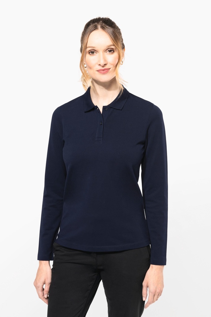 Polo Supima® manches longues femme (PK203)