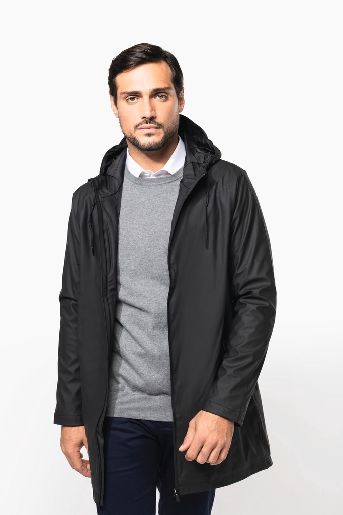 [PK600-Black-S] Veste de pluie unisexe (PK600) (Black, S)