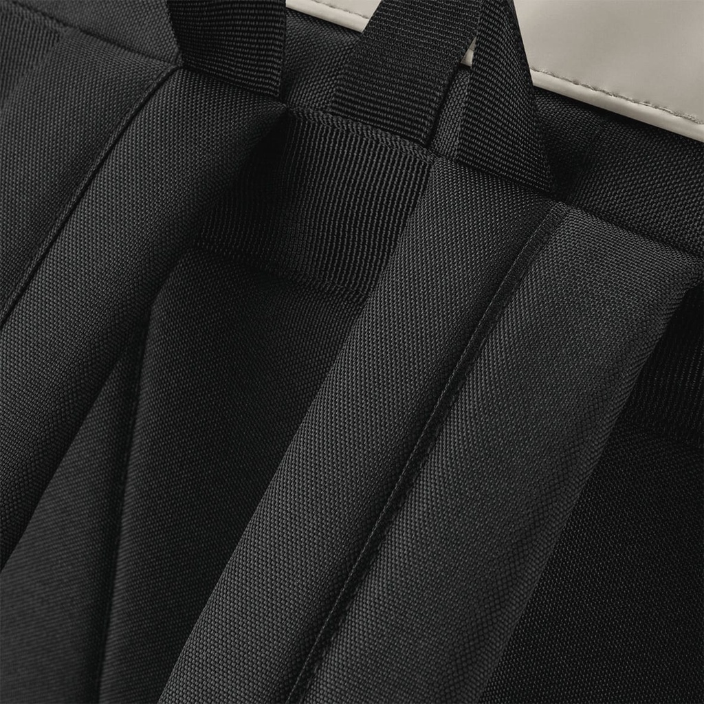 [BG335-Black-One size] Sac à dos avec rabat roll-top en polyuréthane mat (BG335) (Black)