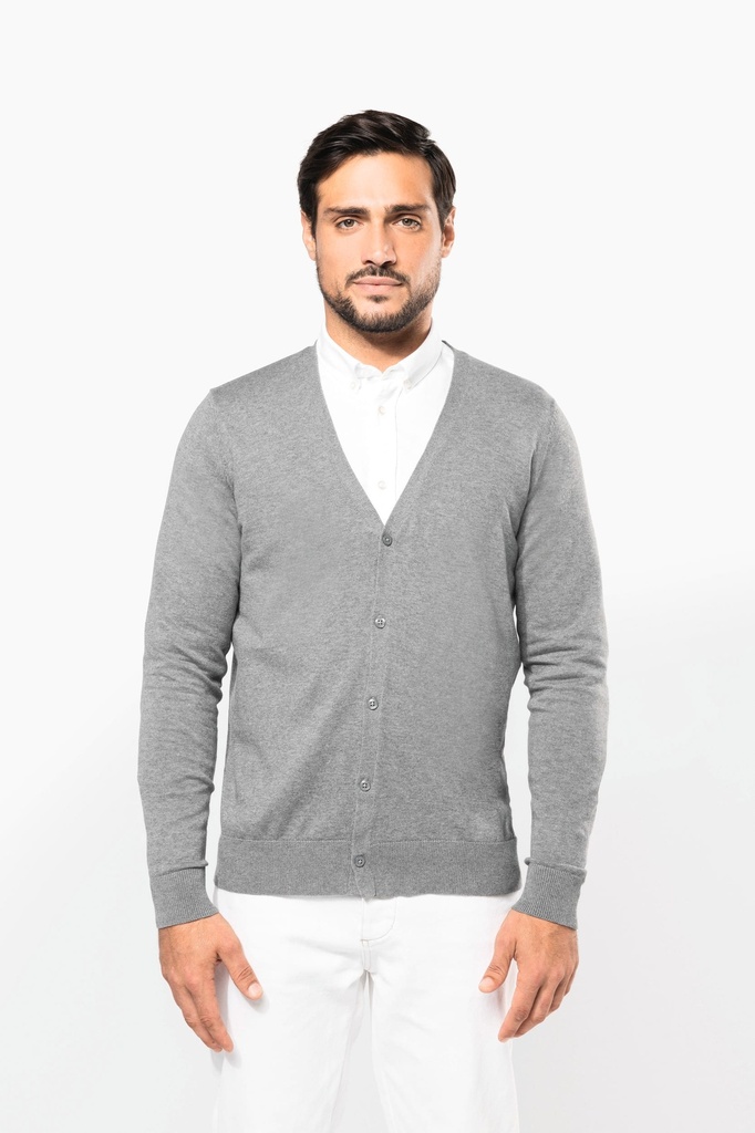[PK902-Black-S] Cardigan Supima® homme (PK902) (Black, S)