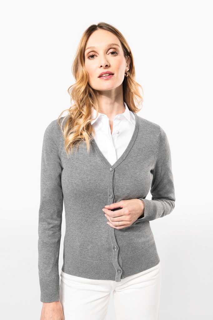 [PK903-Black-S] Cardigan Supima® femme (PK903) (Black, S)