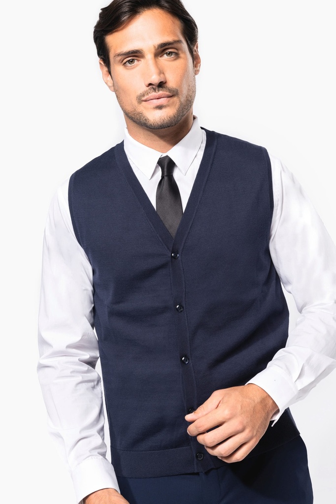 [PK904-Black-S] Gilet Supima® homme (PK904) (Black, S)